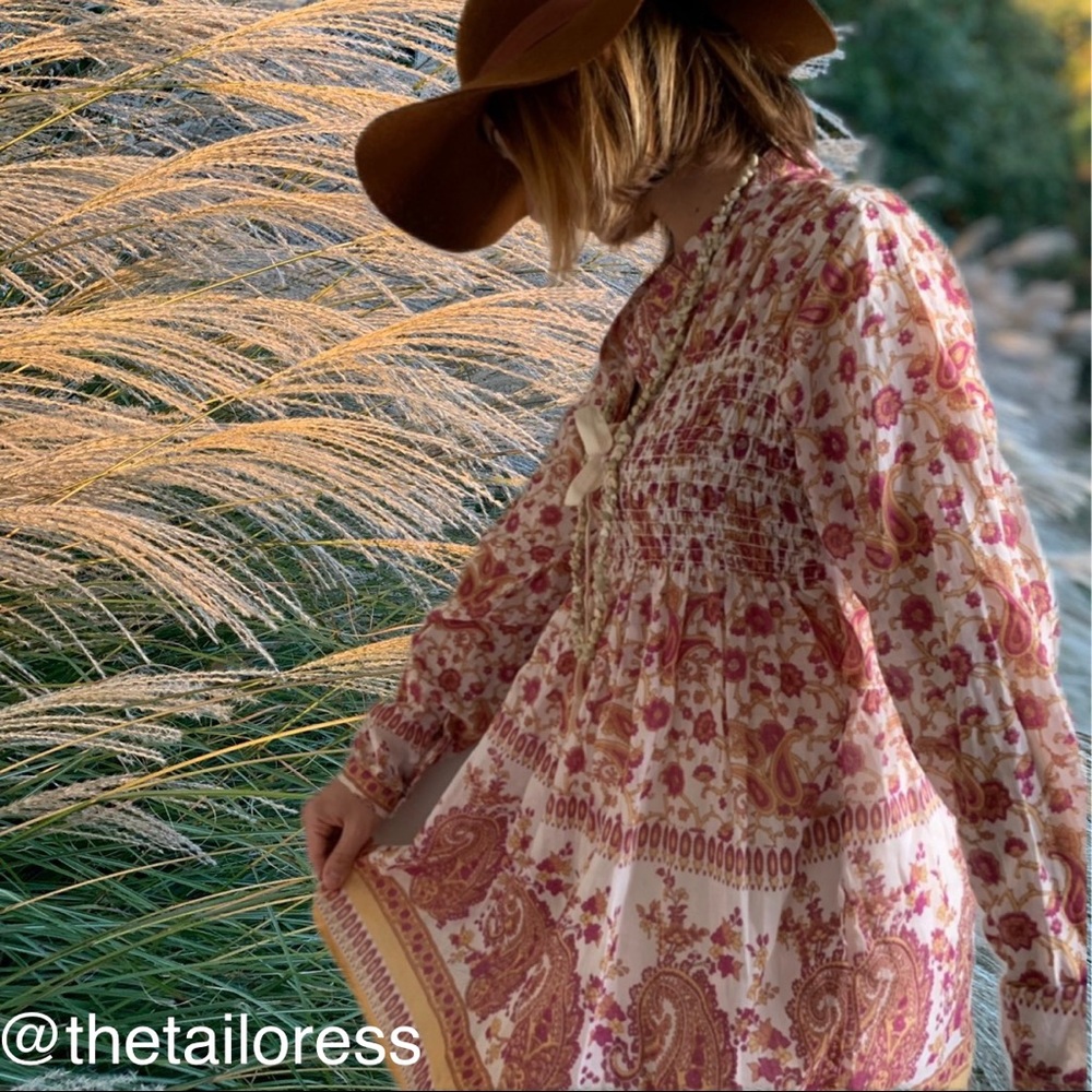 Gypsy Rose Romantic Paisley mini Bohemian dress